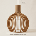 Aspen wooden lampshade dimensions, from 23cm to 55cm diameter