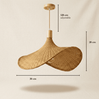 Elva wicker lampshade dimensions, 30cm diameter and 28cm height