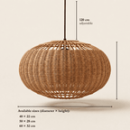 Isla wicker lampshade with sizes and 3 available sizes