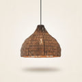Maren handwoven wicker pendant lampshade on a neutral background