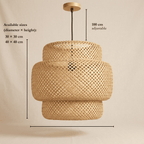 Noa rattan ceiling light dimensions and available sizes
