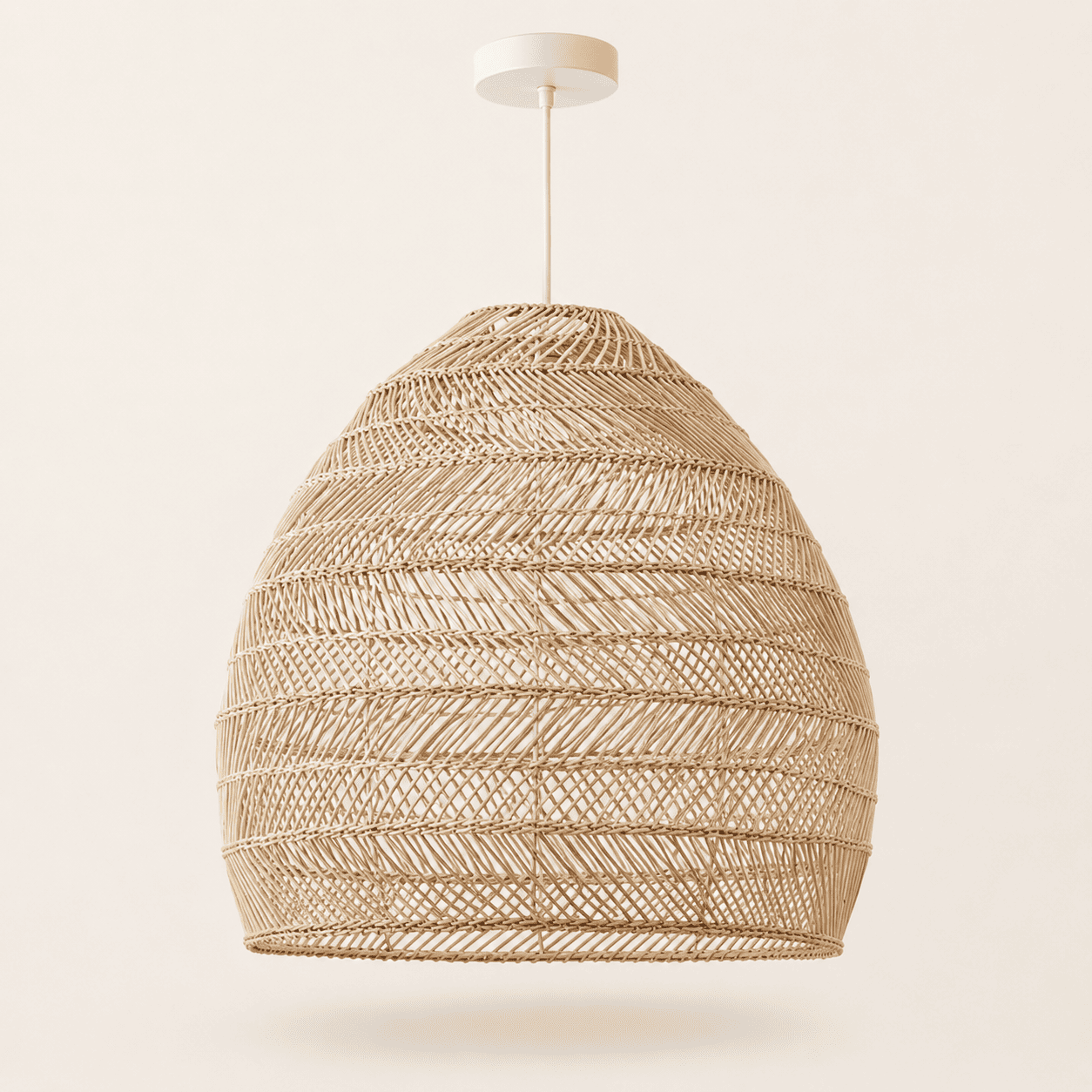 Sena handwoven wicker pendant lampshade in natural finish