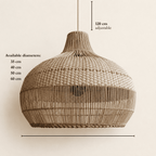 Vera rattan lampshade dimensions, from 35cm to 60cm diameter